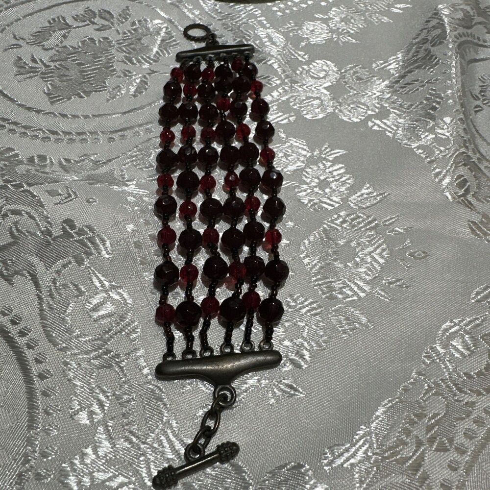 Red Strand Bead Bracelet